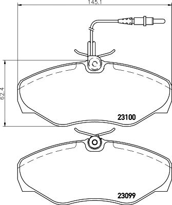 HELLA PAGID 8db355018501 -  Комплект тормозных колодок, дисковый тормоз